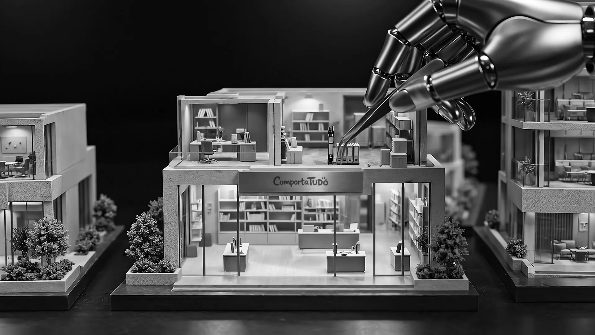 Maquete do projeto ComportaTUDO montada pela All-in Virtual